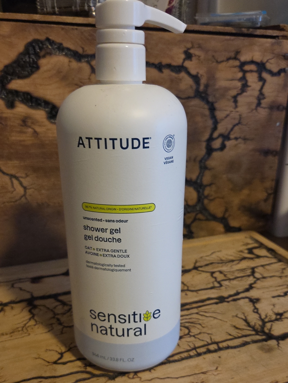 ATTITUDE Sensitive Natural Unscented Shower Gel - NEW LOCKED LID